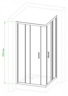 Душевой уголок Royal Bath HPD 115x115см белый RB115HPD-C